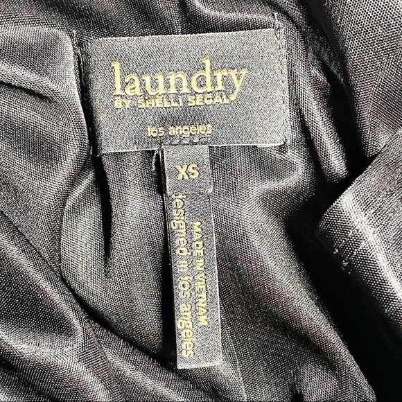 LAUNDRY BY SHELLI SEGAL Calypso Stretchy V-Back Mini Shift Dress, Size XS - Picture 6 of 10